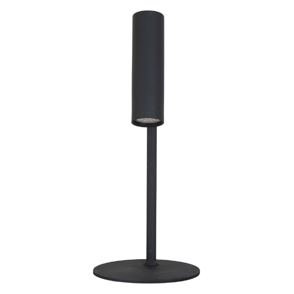 zwarte stalen tafellamp industrieel afbeelding 2