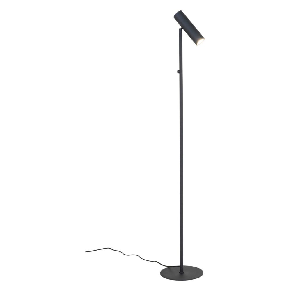 zwarte stalen vloerlamp 150 cm afbeelding 2