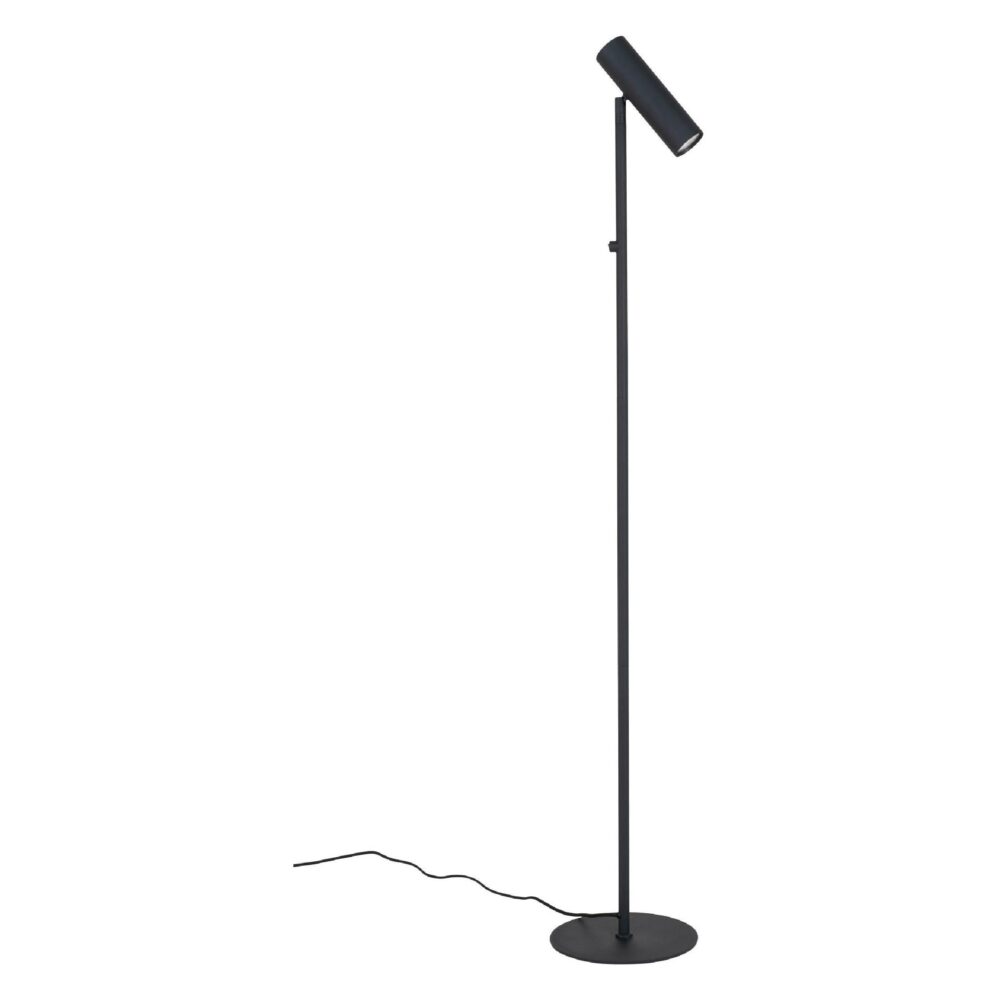 zwarte stalen vloerlamp 150 cm afbeelding 1