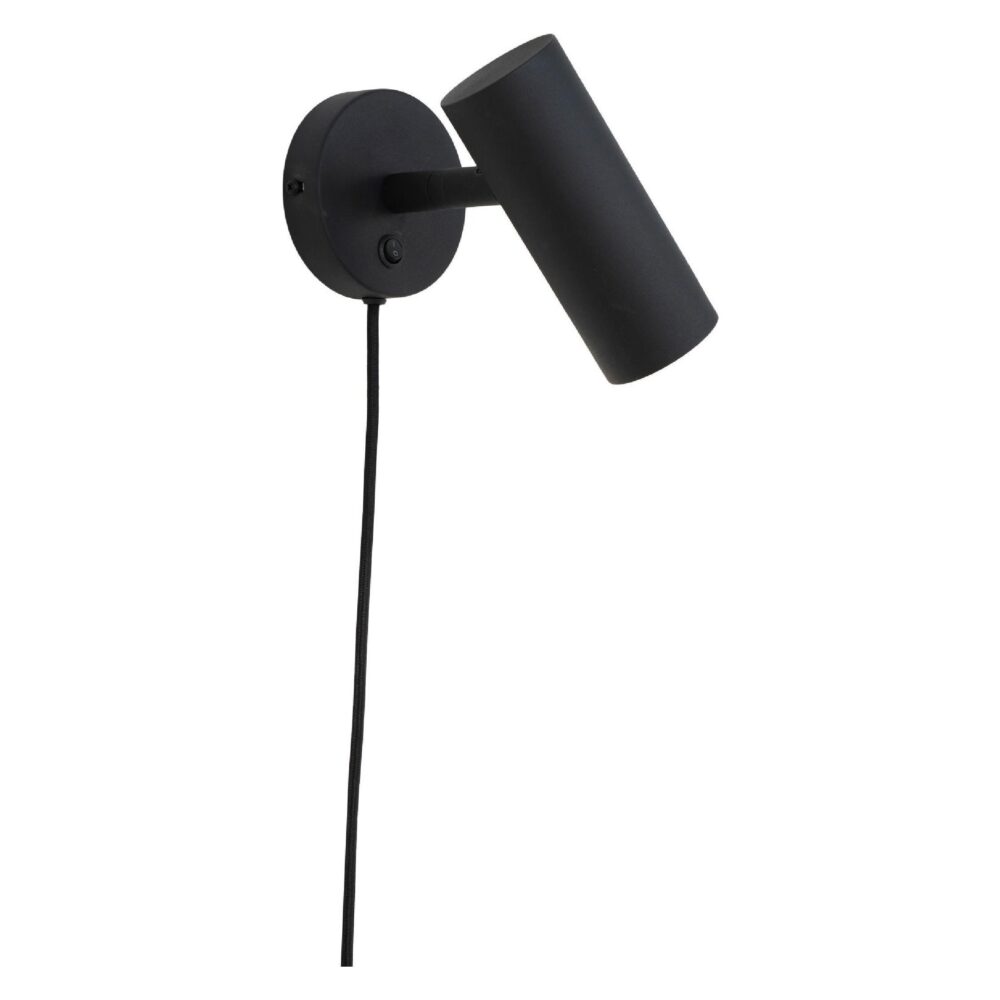 zwarte stalen wandlamp industrieel afbeelding 1