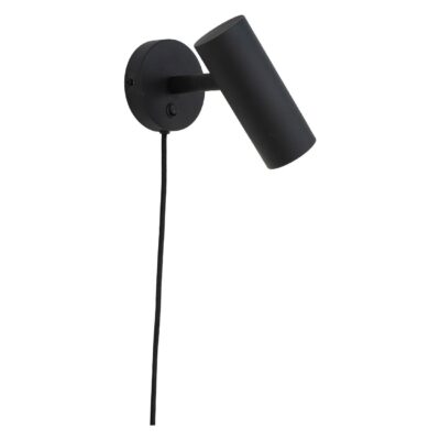 zwarte stalen wandlamp industrieel afbeelding 1