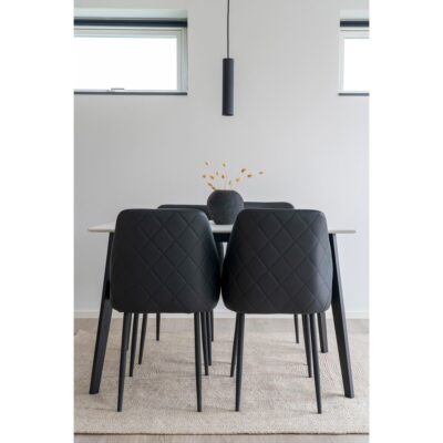 slanke zwarte cilinder hanglamp afbeelding 2