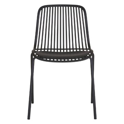 zwarte stapelbare eetkamerstoelen set van 4 afbeelding 2