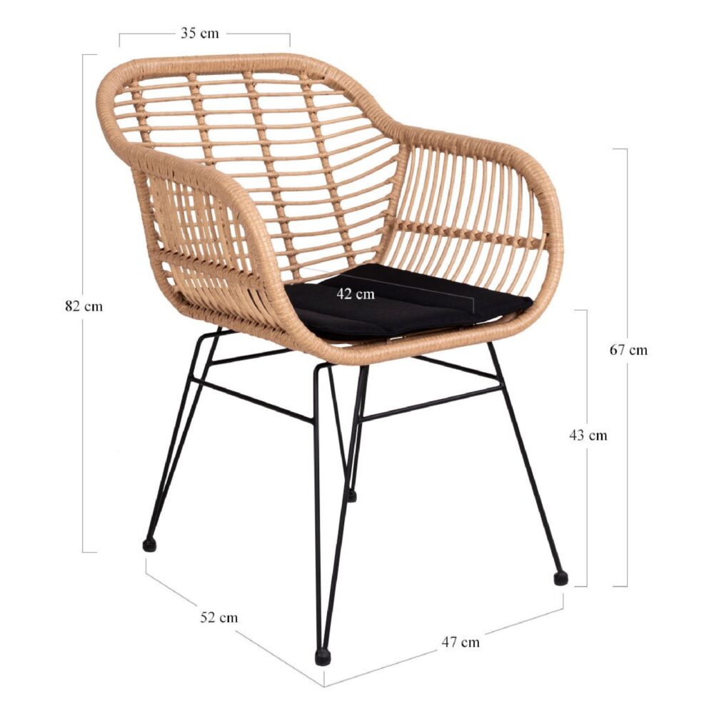Nest of Nora rotan tuinfauteuil set afbeelding 5