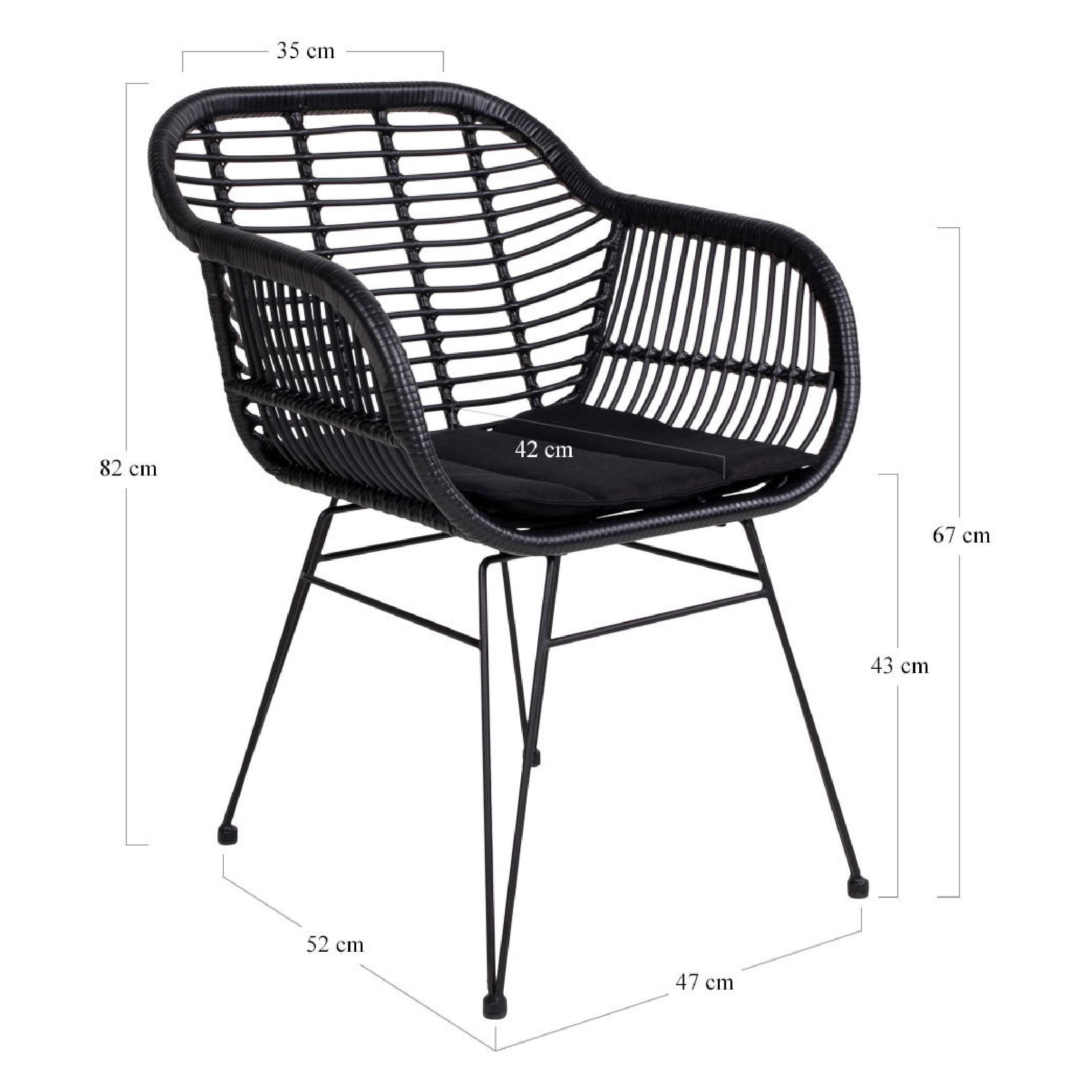 Nest of Nora tuinfauteuil set van 2 zwart polyrotan afbeelding 5