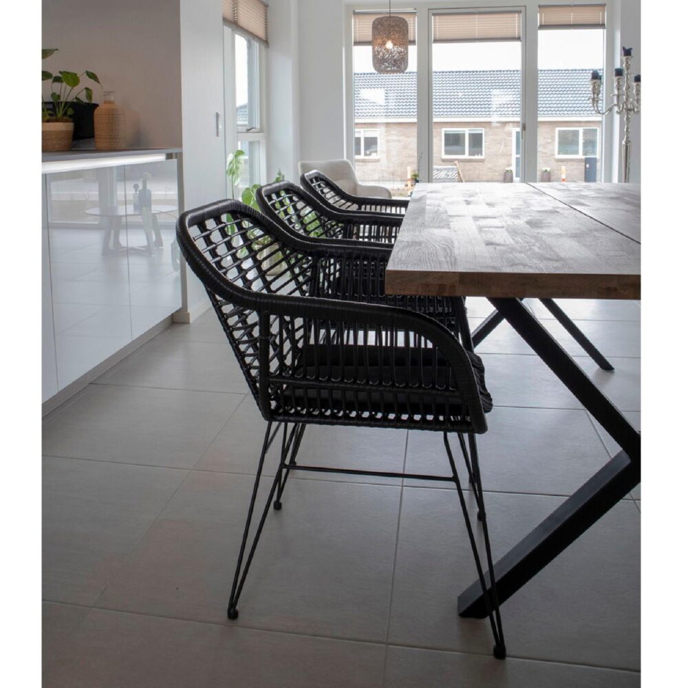 Nest of Nora tuinfauteuil set van 2 zwart polyrotan afbeelding 10