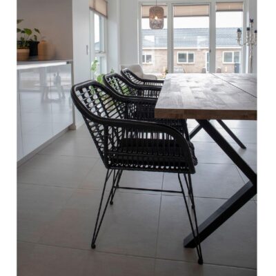 Nest of Nora tuinfauteuil set van 2 zwart polyrotan afbeelding 10