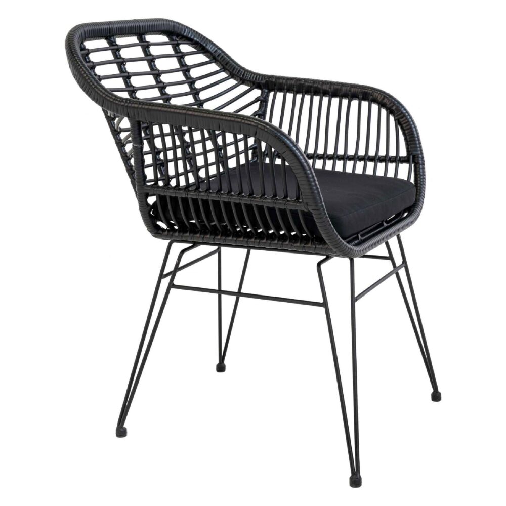 Nest of Nora tuinfauteuil set van 2 zwart polyrotan afbeelding 3