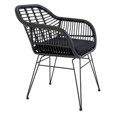 Nest of Nora tuinfauteuil set van 2 zwart polyrotan afbeelding 3