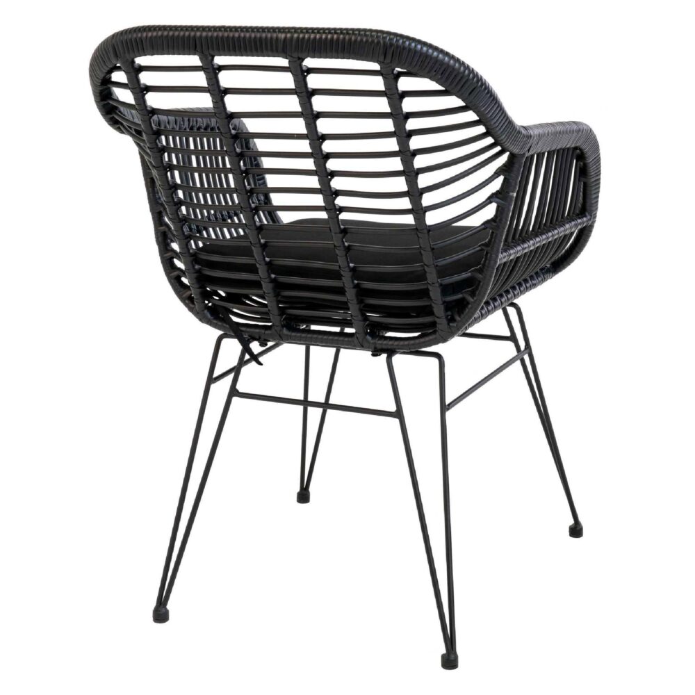 Nest of Nora tuinfauteuil set van 2 zwart polyrotan afbeelding 4