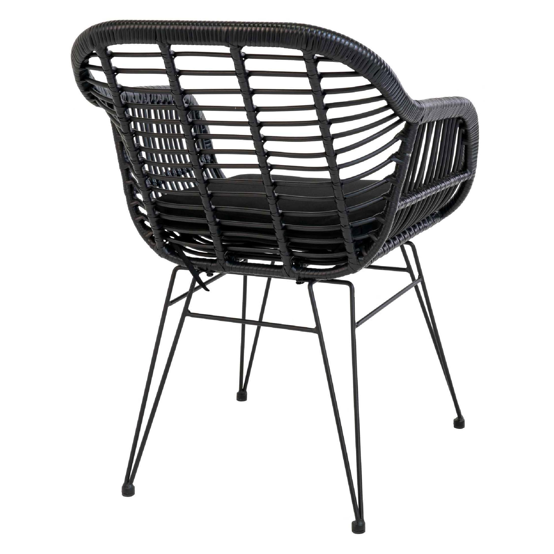 Nest of Nora tuinfauteuil set van 2 zwart polyrotan afbeelding 4