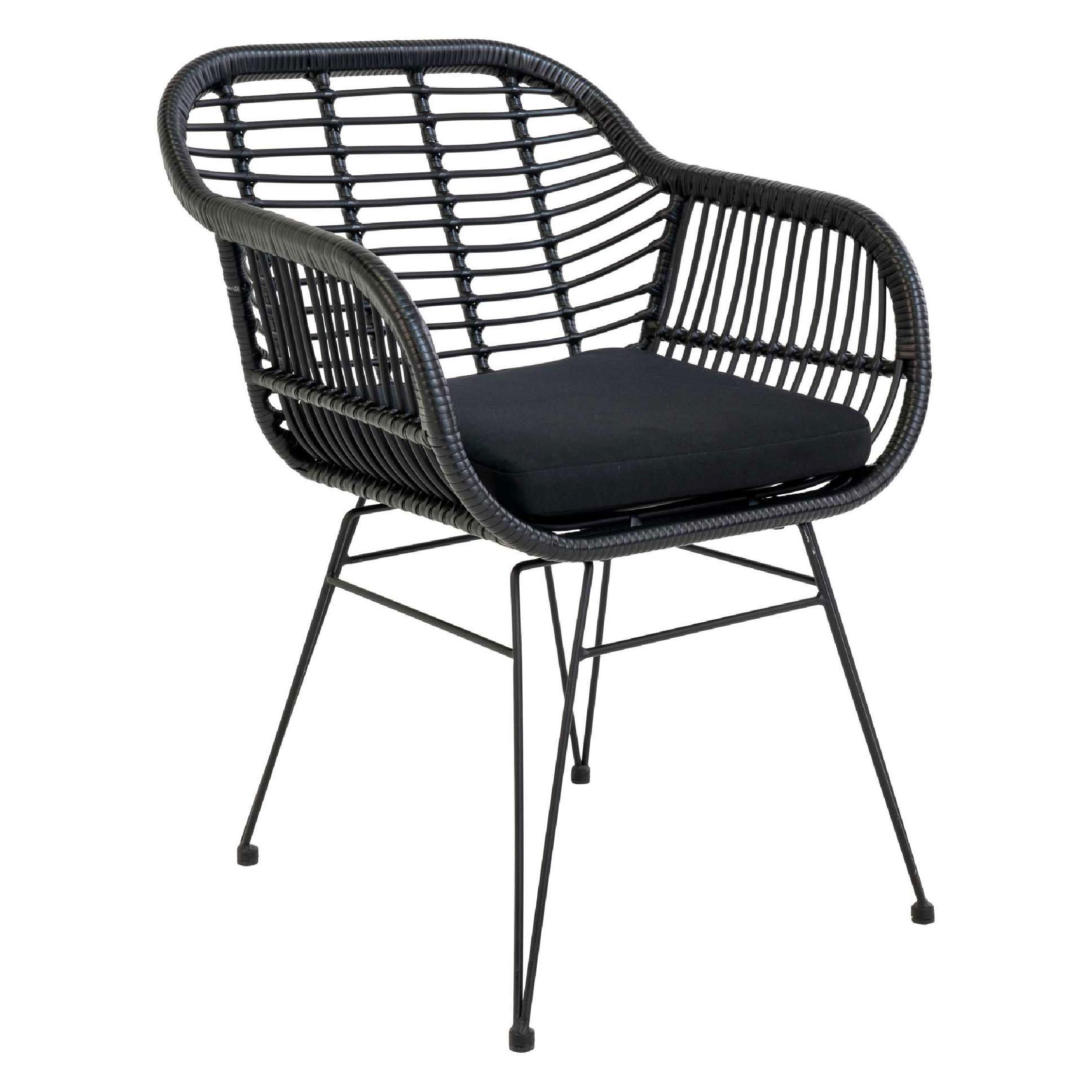 Nest of Nora tuinfauteuil set van 2 zwart polyrotan afbeelding 1