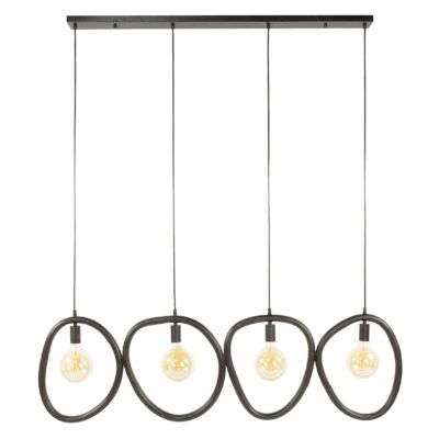 zwarte hanglamp Sola 4-lichts afbeelding 1