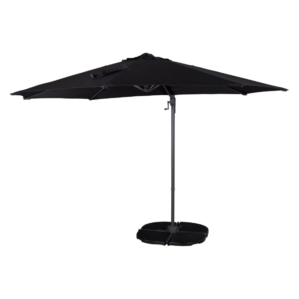 zwarte zweefparasol 3 meter afbeelding 2