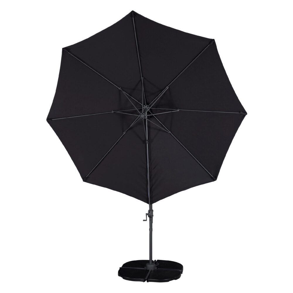 zwarte zweefparasol 3 meter afbeelding 3
