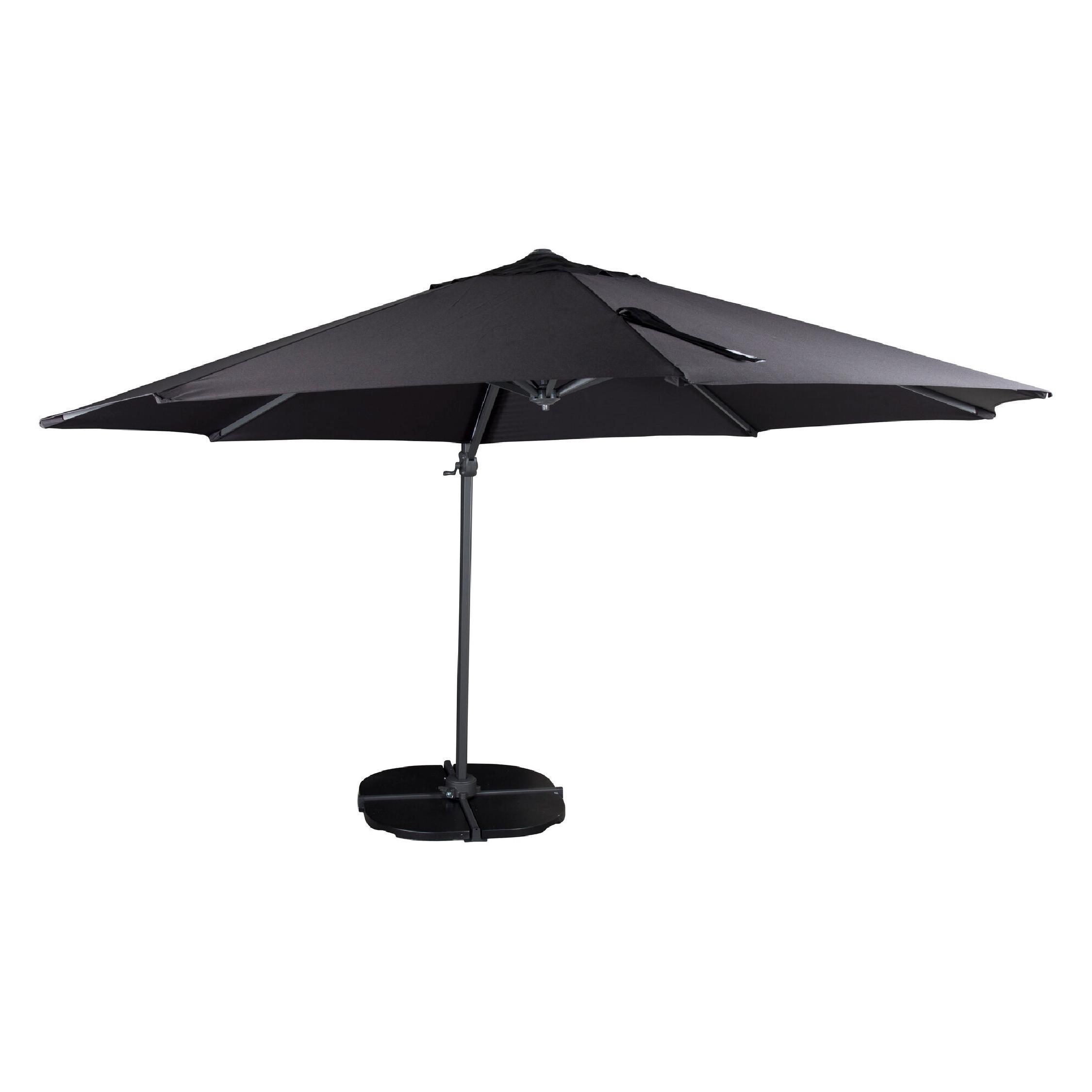 zwarte zweefparasol 350 cm afbeelding 1