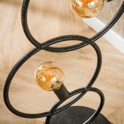 Myrra zwarte design vloerlamp 3 lichts afbeelding 6