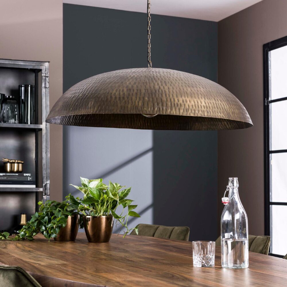 grote ronde hanglamp antiek brons 90 cm afbeelding 4