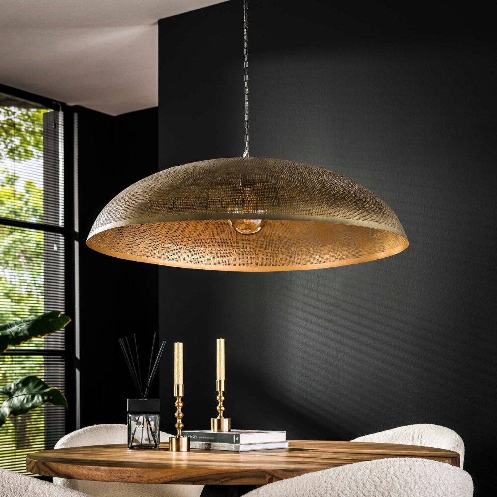 ronde hanglamp antiek brons 90 cm afbeelding 4