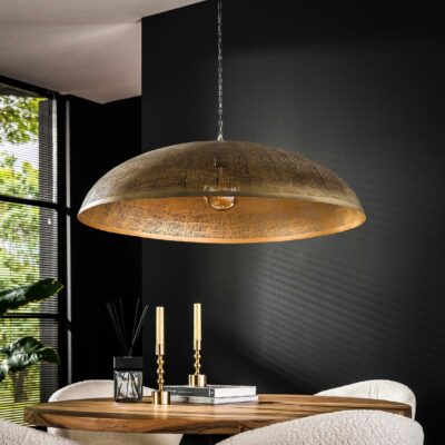 ronde hanglamp antiek brons 90 cm afbeelding 4