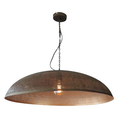 ronde hanglamp antiek brons 90 cm afbeelding 1