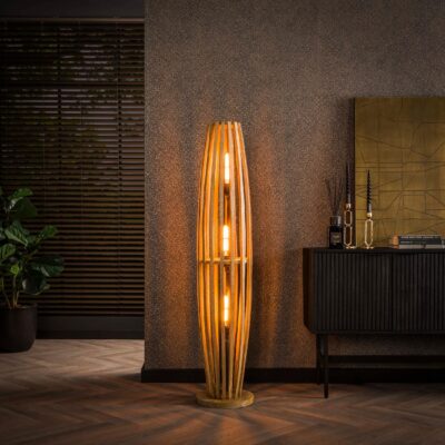 Siven mangohouten vloerlamp 3-lichts afbeelding 3