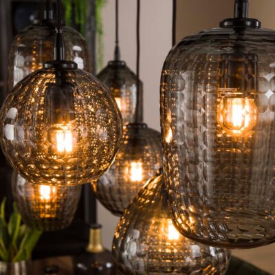 smoke grey 7-lichts hanglamp afbeelding 5