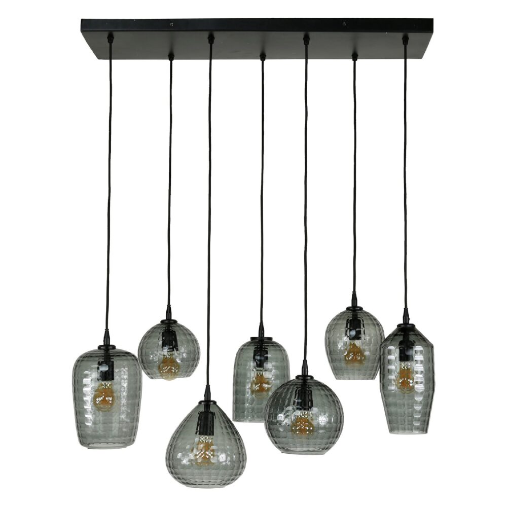 smoke grey 7-lichts hanglamp afbeelding 1