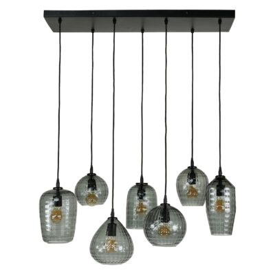 smoke grey 7-lichts hanglamp afbeelding 1