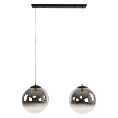 Tivo 2-lichts zwarte rookglas hanglamp afbeelding 1