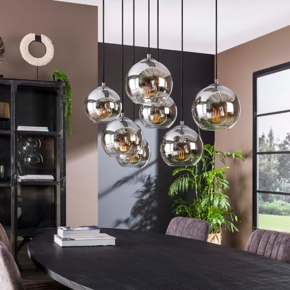 rookglas hanglamp Tivo 7-lichts afbeelding 4