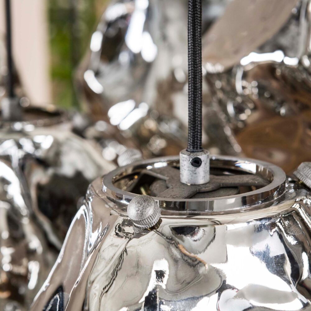 Ravo 7-lichts glazen design hanglamp chroom afbeelding 4