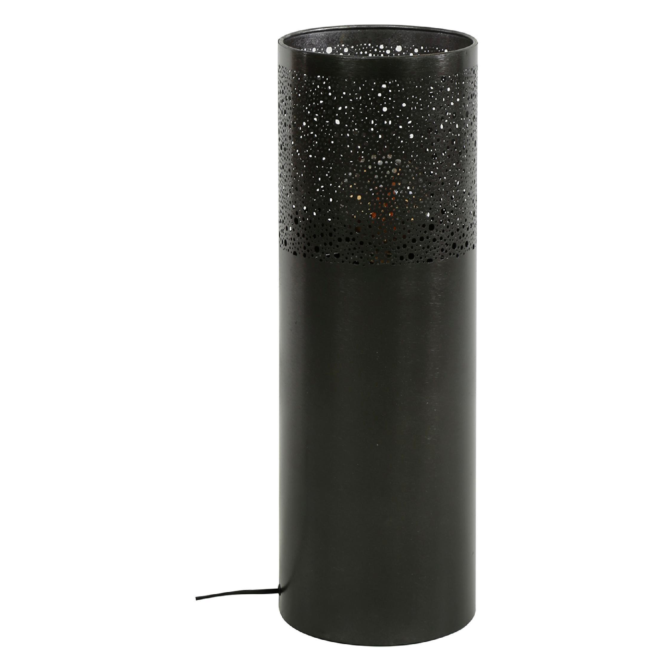 Aven cilindervormige vloerlamp zwart nikkel afbeelding 1