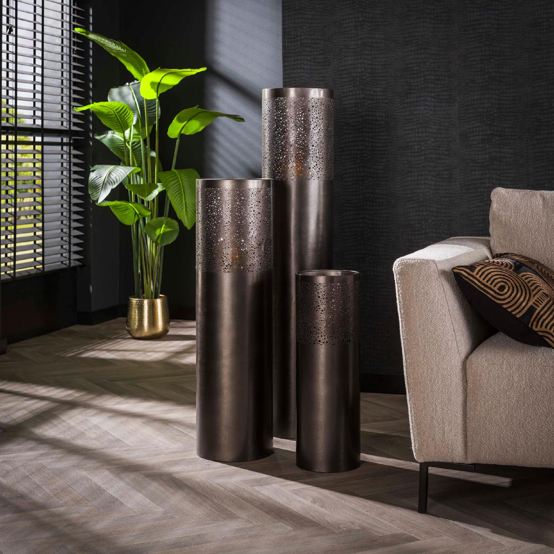 Aven cilindervormige vloerlamp zwart nikkel afbeelding 6