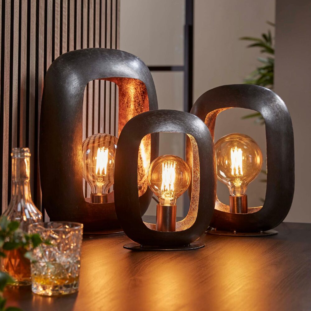 Rivo boogdesign tafellamp zwart nikkel afbeelding 5