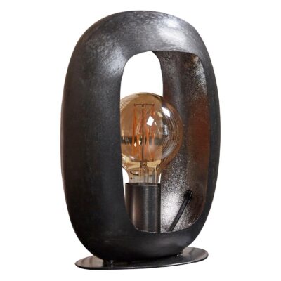 Rivo boogdesign tafellamp zwart nikkel afbeelding 1