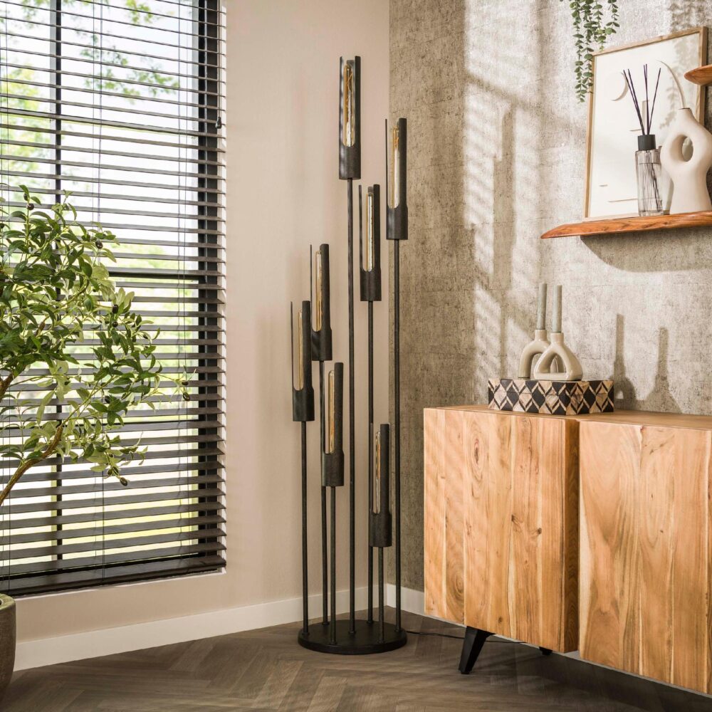 Evian vloerlamp zwart 7-lichts afbeelding 4