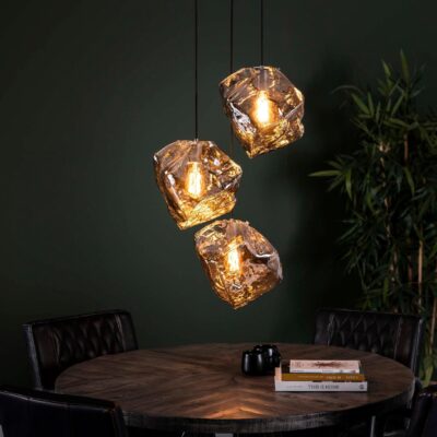 Ravo 3-lichts glazen hanglamp afbeelding 3