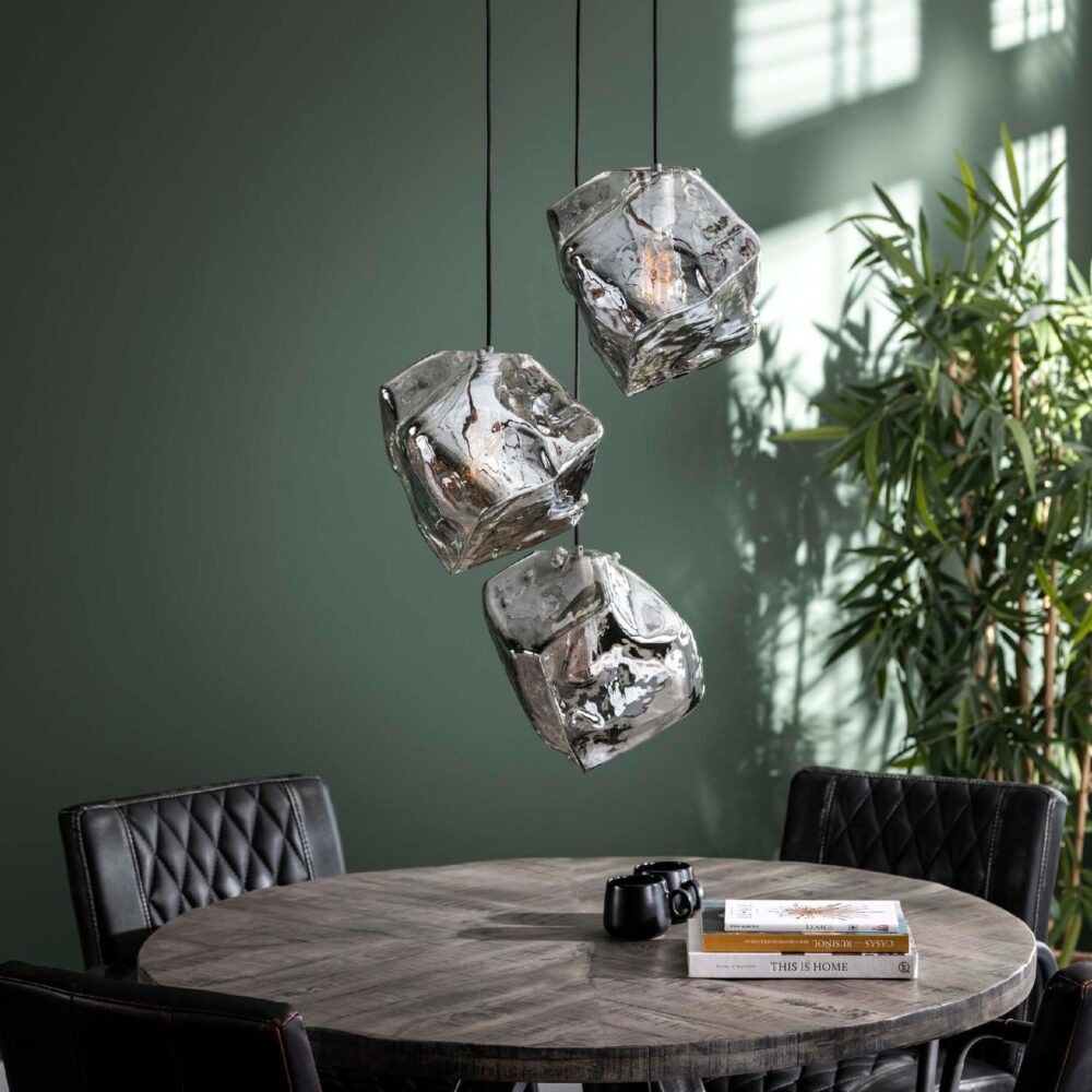 Ravo 3-lichts glazen hanglamp afbeelding 4