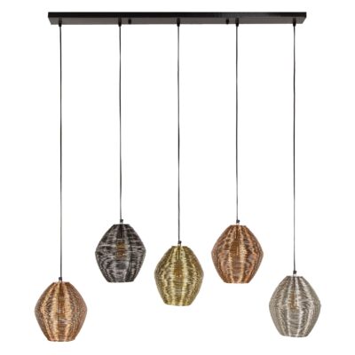 Nest of Nora 5-lichts hanglamp boven eettafel afbeelding 1