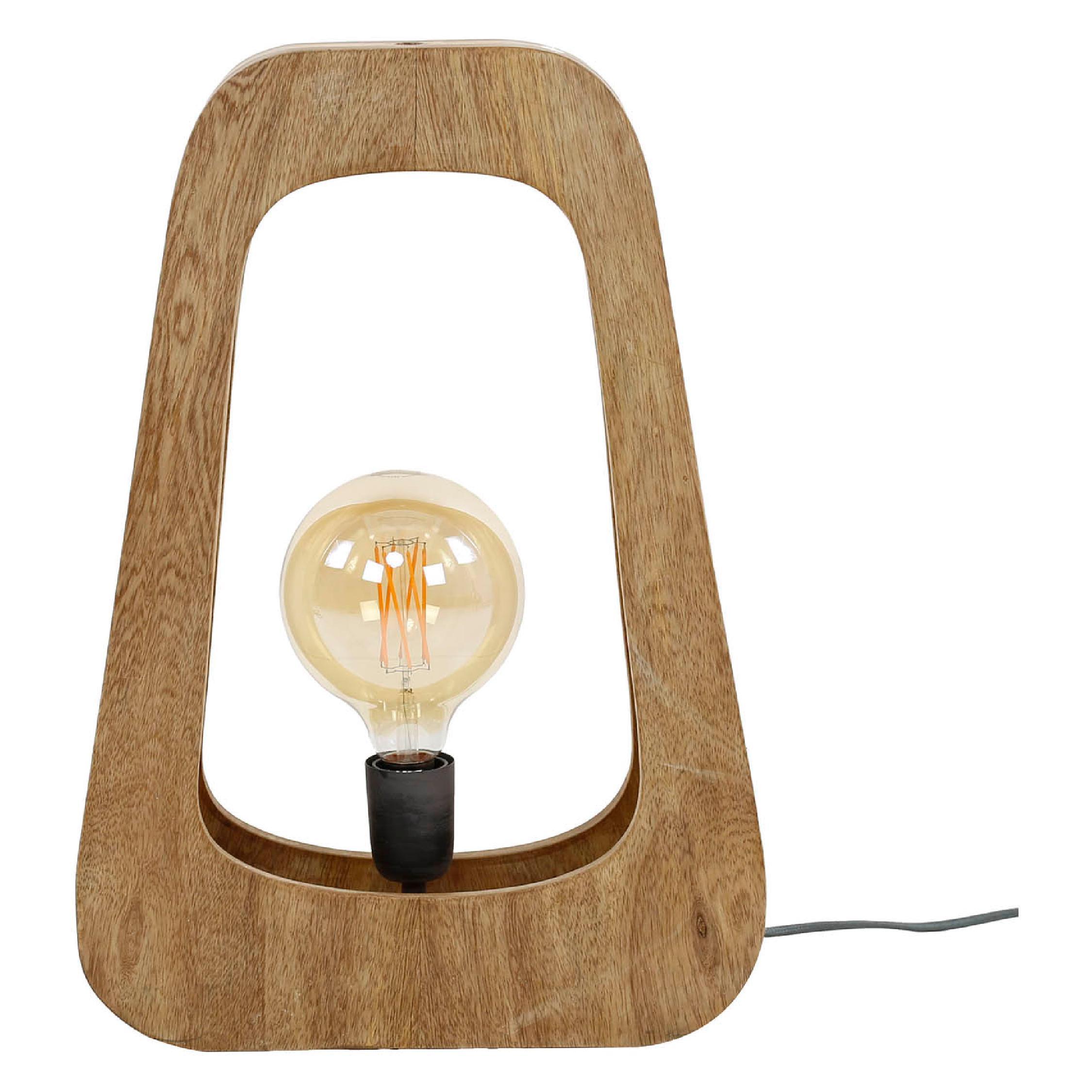 houten tafellamp Erias mangohout E27 afbeelding 1