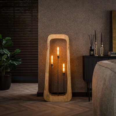 houten vloerlamp mangohout Erias afbeelding 3
