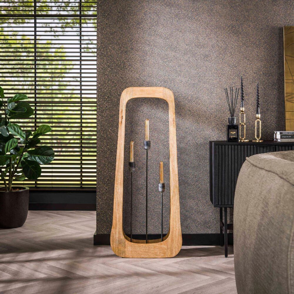 houten vloerlamp mangohout Erias afbeelding 4