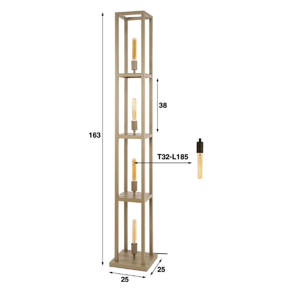 beige design vloerlamp Savin afbeelding 2