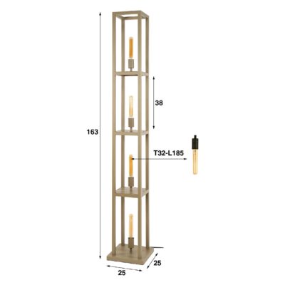 beige design vloerlamp Savin afbeelding 2