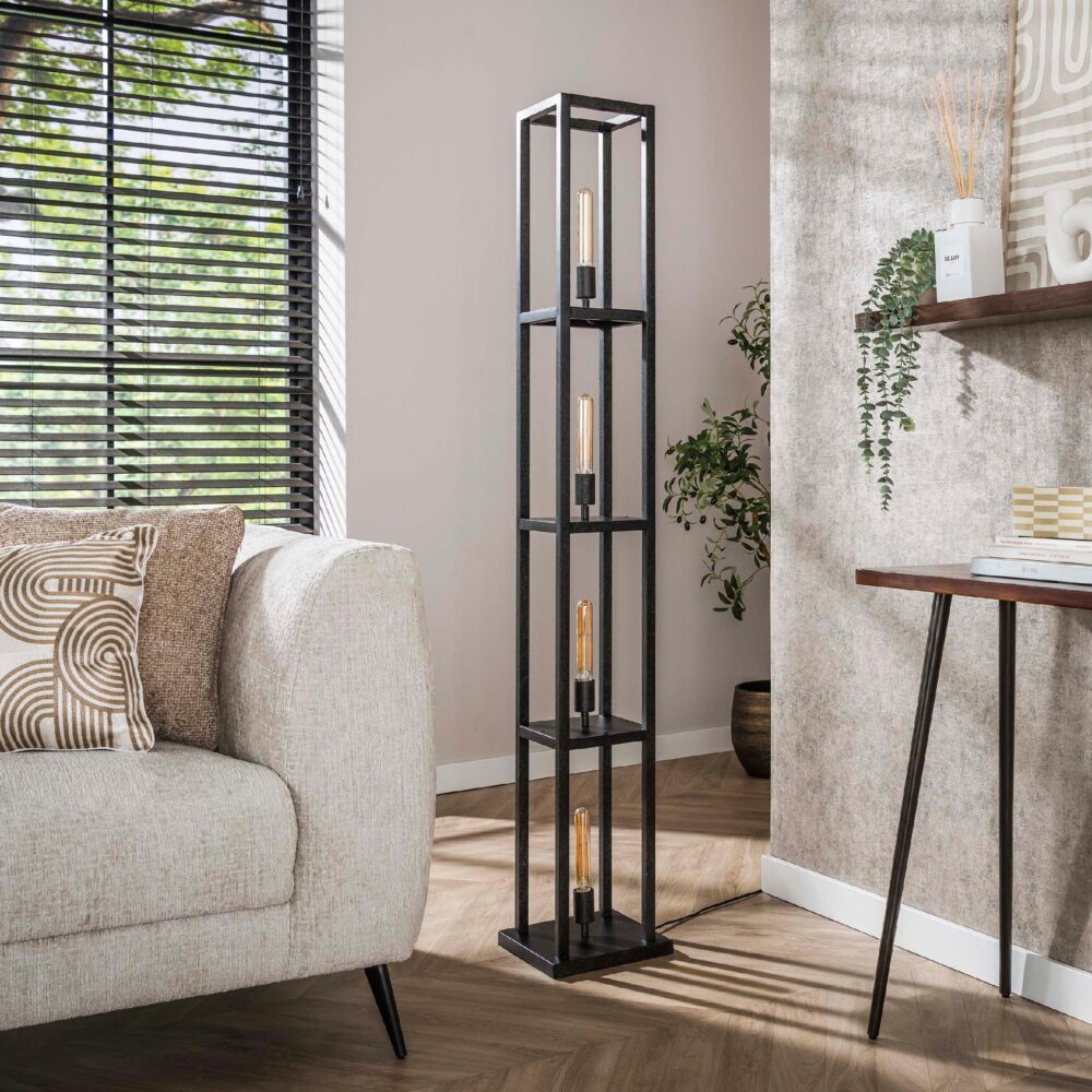 zwarte design vloerlamp Savin afbeelding 4