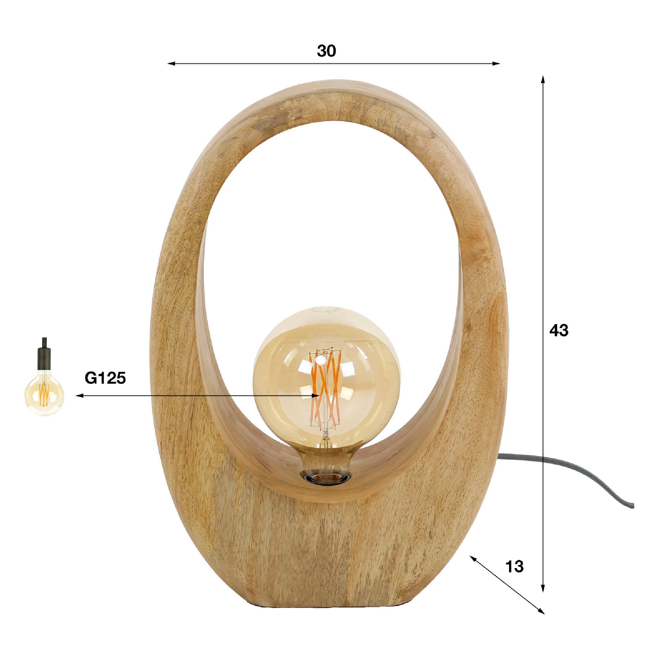 mangohouten tafellamp Celia afbeelding 2