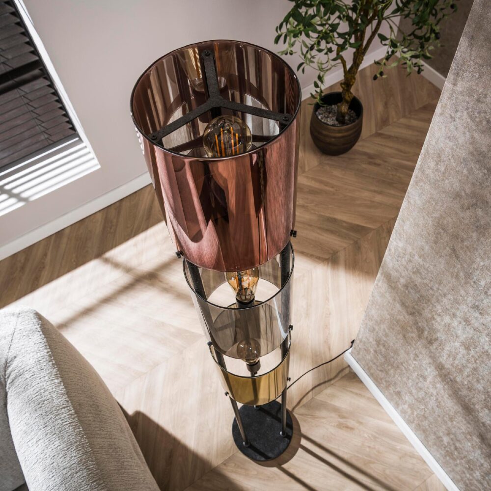 Avero design vloerlamp zwart afbeelding 5