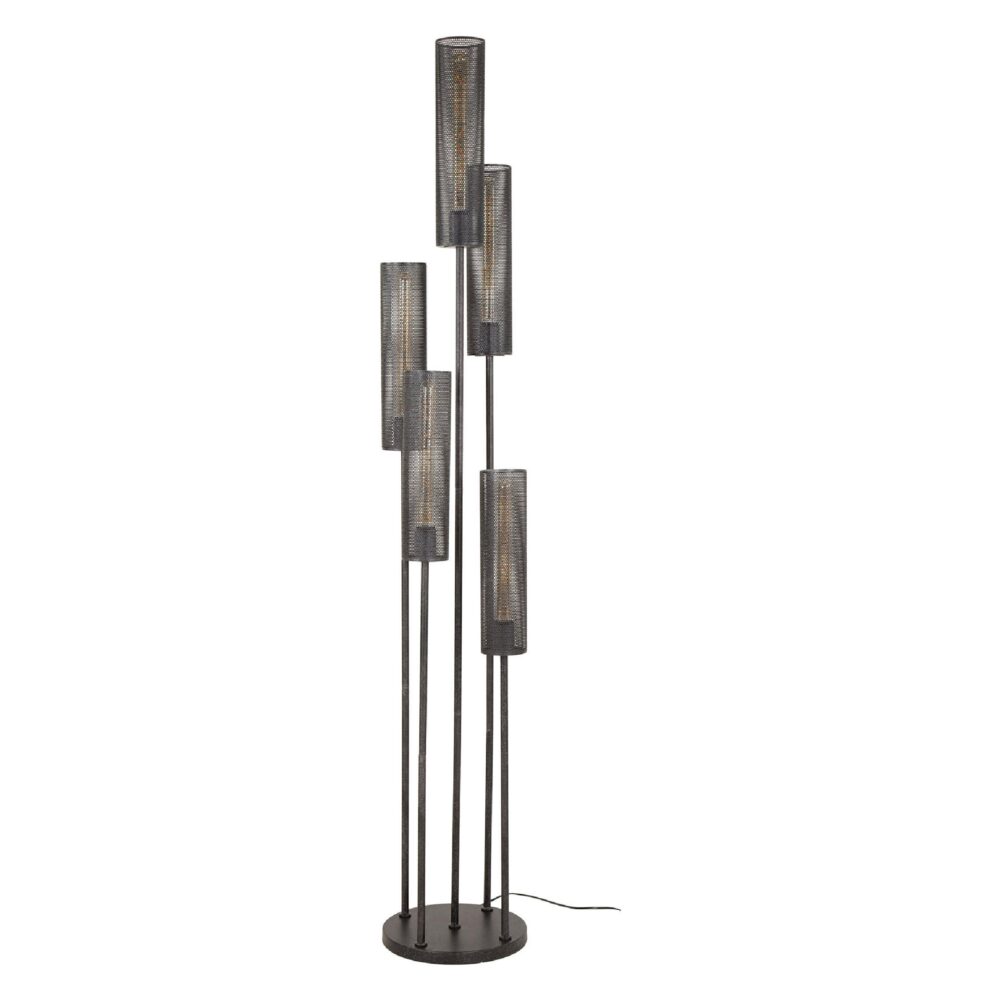 industriële vloerlamp Evan zwart afbeelding 1