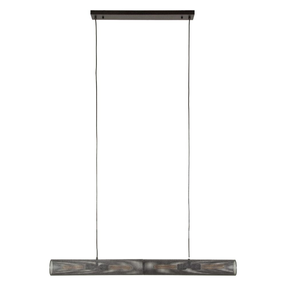 industriële hanglamp Evan 4-lichts zwart afbeelding 1